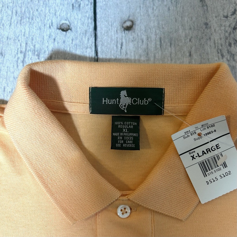 Men's Tangerine Hunt Club Polo Size XL NWT